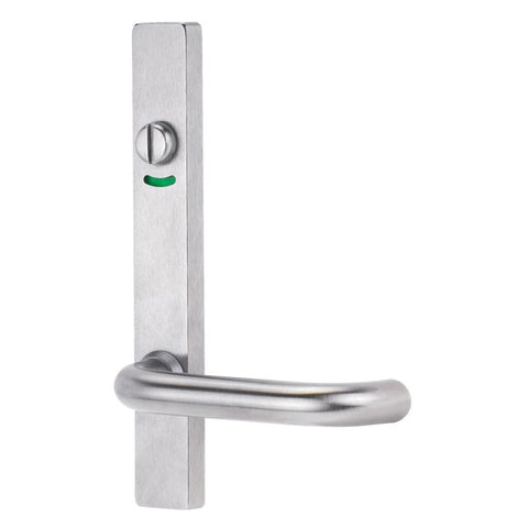 Lockwood 4814/70SC Square End Plate with Privacy Indicating Emergency Turn and 70 Lever - Satin Chrome - primehardware