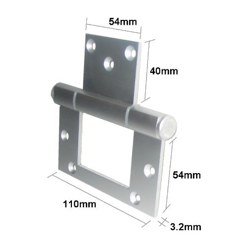 MCCALLUM A155 DOOR HINGE HEAVY DUTY WIDE THROW ALUMINIUM FAST-FIX 110MM