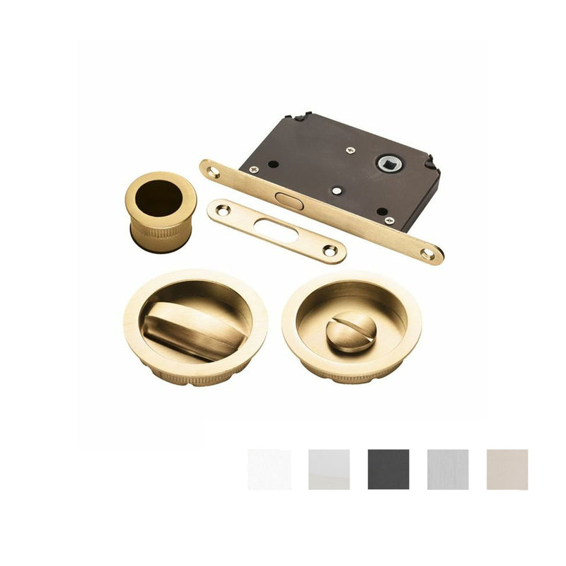 Manital- ART55/BPB Sliding Pocket Door Bathroom Lock Set