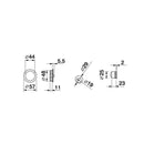 Manital - ART55/BPB Sliding Pocket Door Bathroom Lock Set - primehardware