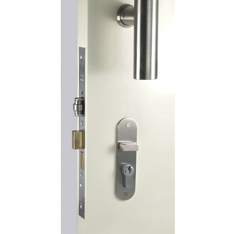 NIDUS OZI 3 ROLLER MORTICE DOOR LOCK COMBO RADIUS CRL-804-OR-RAD-SS RIGHT HAND
