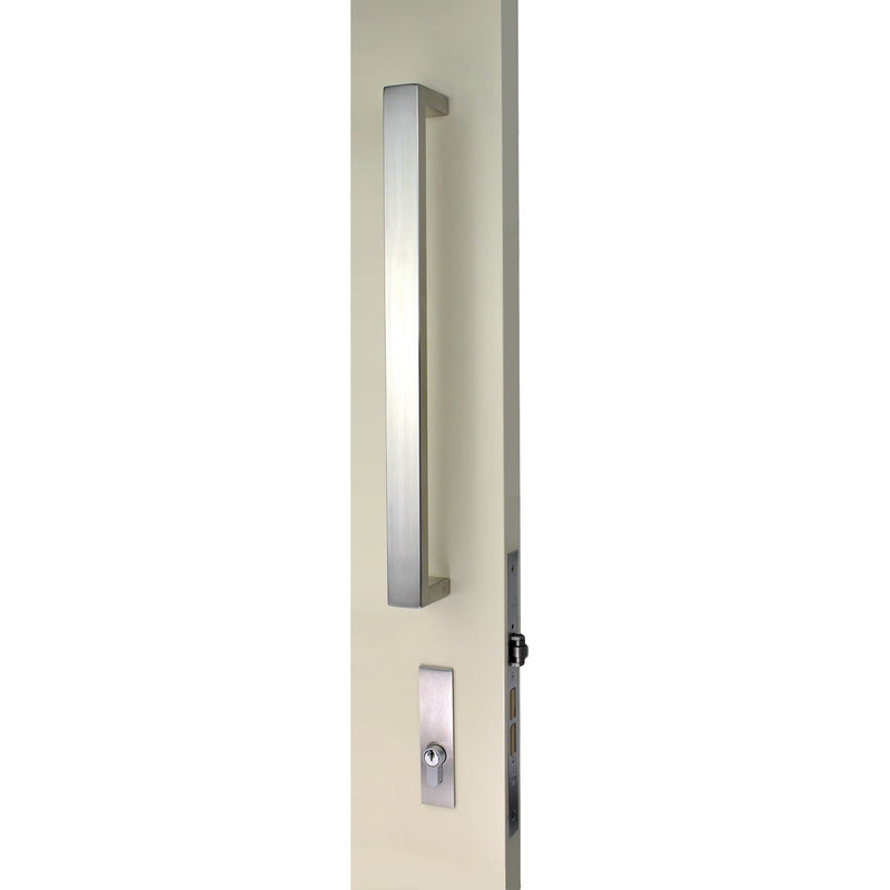 NIDUS OZI 3 ROLLER MORTICE DOOR LOCK COMBO SQUARE CRL-826-OL-REC-SS LEFT HAND