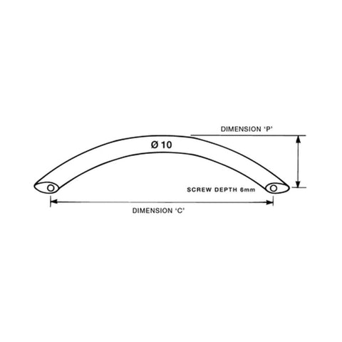 KETHY S709 CABINET BOW HANDLE STAINLESS STEEL