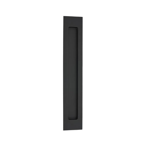 SUPERIOR BRASS RECTANGULAR FLUSH PULL 320X55MM MATT BLACK 53753 - primehardware