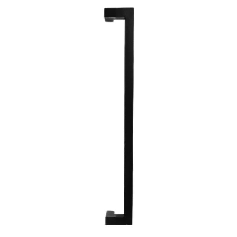 AUSTYLE SQUARE OFFSET ENTRANCE DOOR PULL HANDLE 625MM MATT BLACK 53840625