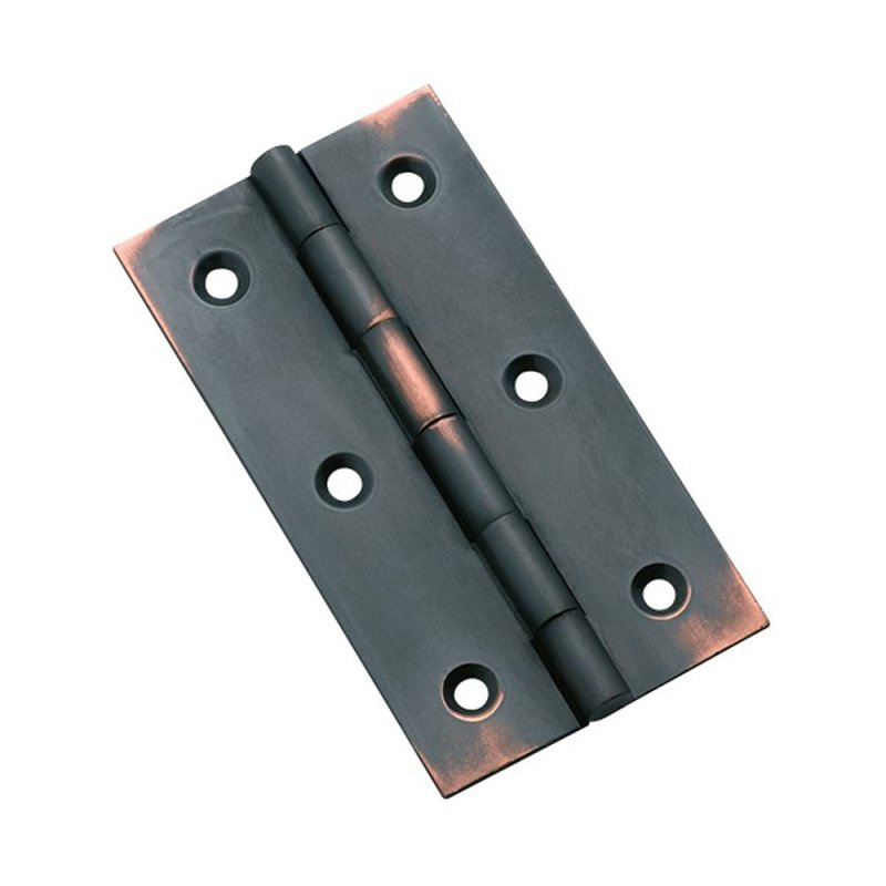 TRADCO FIXED PIN CABINET HINGE 76X41MM ANTIQUE COPPER 3794 - primehardware