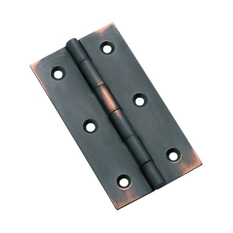 TRADCO FIXED PIN CABINET HINGE 76X41MM ANTIQUE COPPER 3794 - primehardware