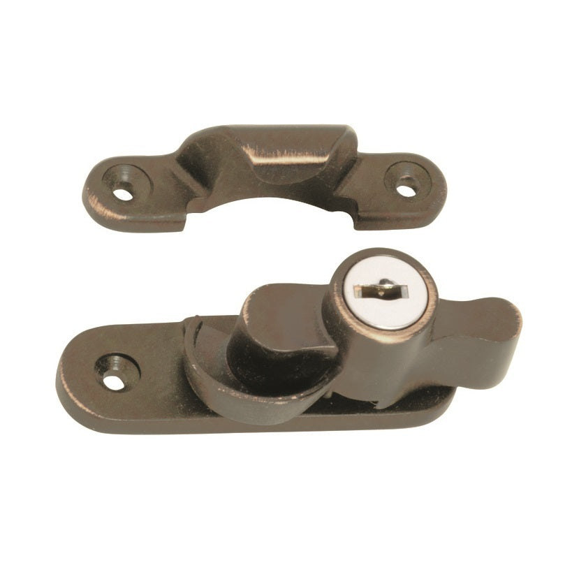 TRADCO KEY OPERATED LOCKING SASH FASTENERS - AVAILABLE IN VARIOUS FINISHES