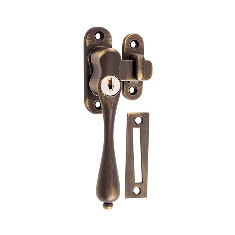 TRADCO LOCKING CASEMENT FASTENERS KEY OPERATED - AVAILABLE IN VARIOUS FINISHES