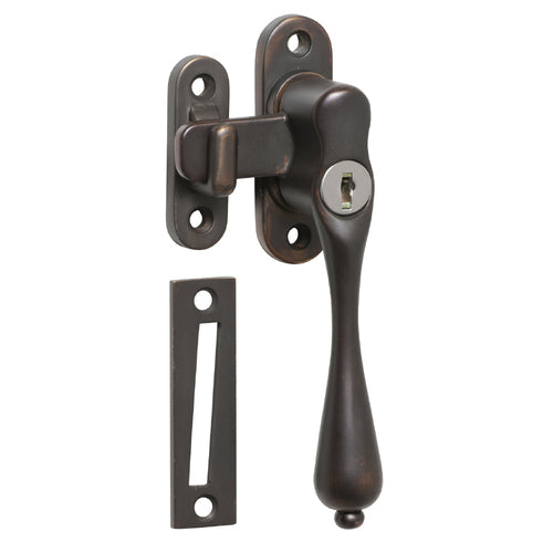 TRADCO LOCKING CASEMENT FASTENERS KEY OPERATED - AVAILABLE IN VARIOUS FINISHES