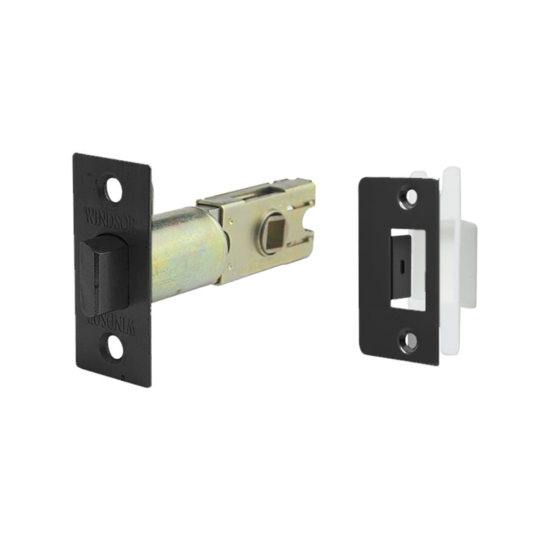 ZANDA TUBULAR LATCH 60MM BACKSET MATT BLACK 1131BLK