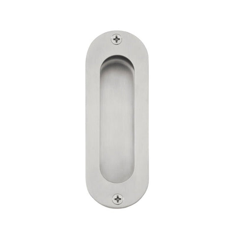 Zanda 5228SS Oval Flush Pull Visible Fix Stainless Steel 120x40x11mm - primehardware