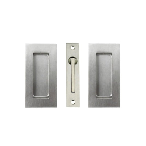 Zanda Square Sliding Door Flush Pull Kit 102x51mm Stainless Steel 5261.SS - primehardware