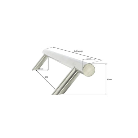 Zanda Omega Offset Round Door Pull Handle - primehardware