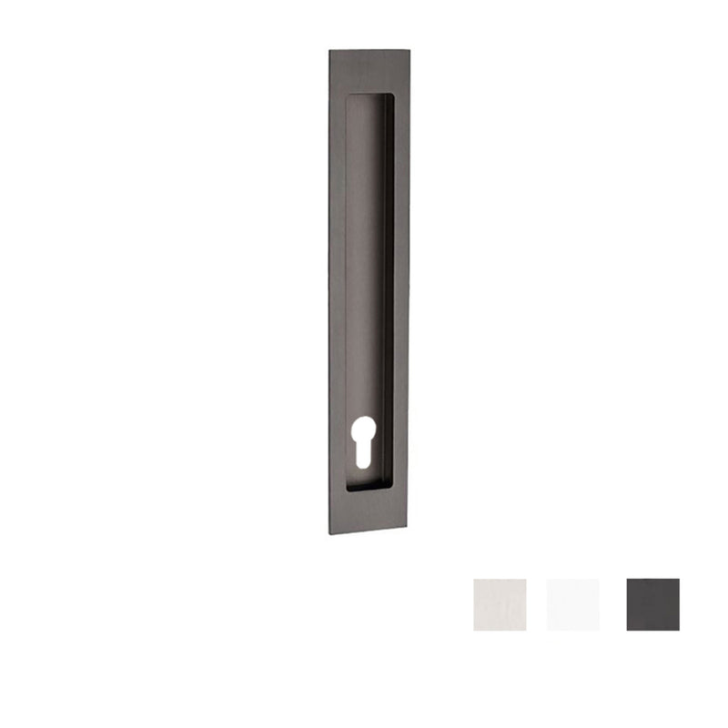 ZANDA VERVE FLUSH PULL WITH EURO KEYHOLE - AVAILABLE IN VARIOUS FINISHES AND SIZES