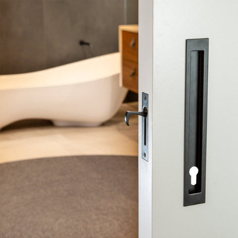 Zanda Verve Flush Pull with Euro Keyhole - Available in Various Finishes and Sizes - primehardware